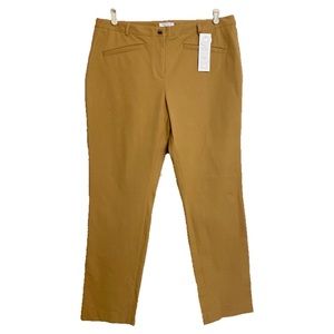 Charter Club Pant Shop Tan Chino Straight Leg Modern Fit Size 14 NWT